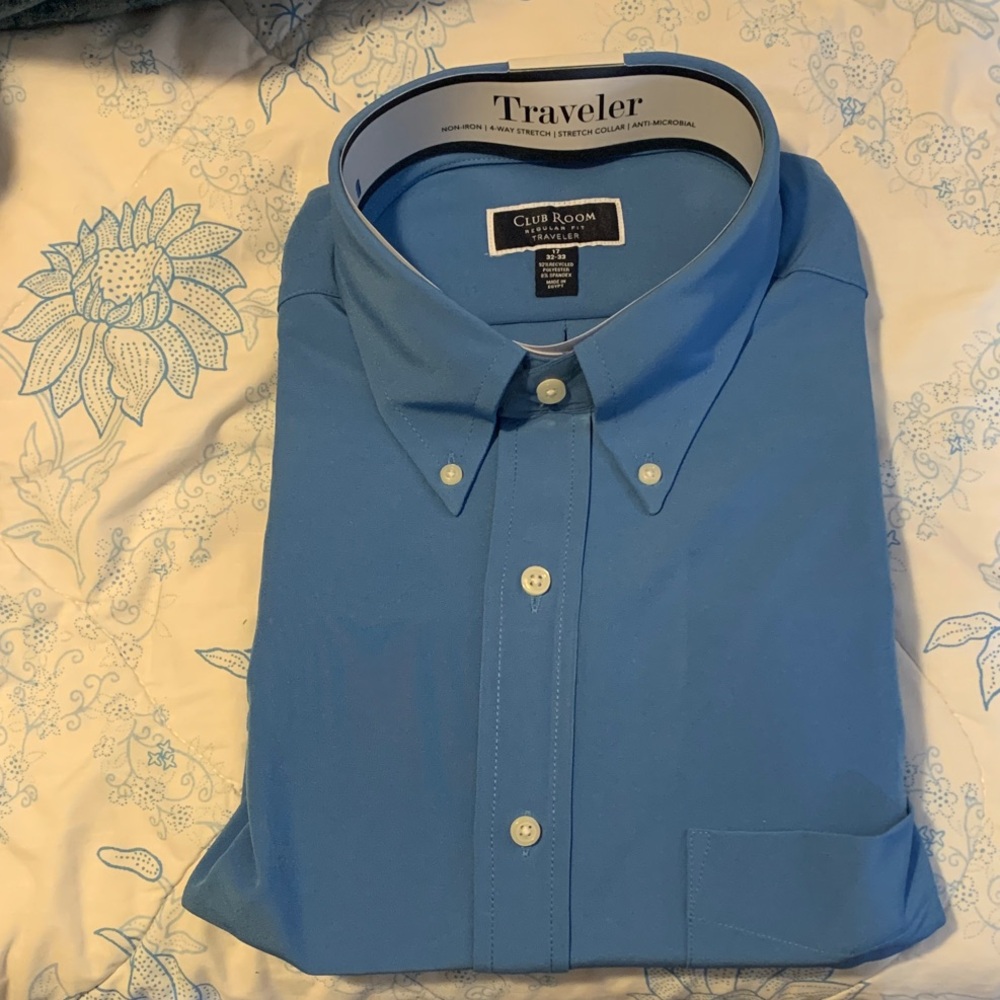 Club Room Men's Sky Blue Button Down Shirt